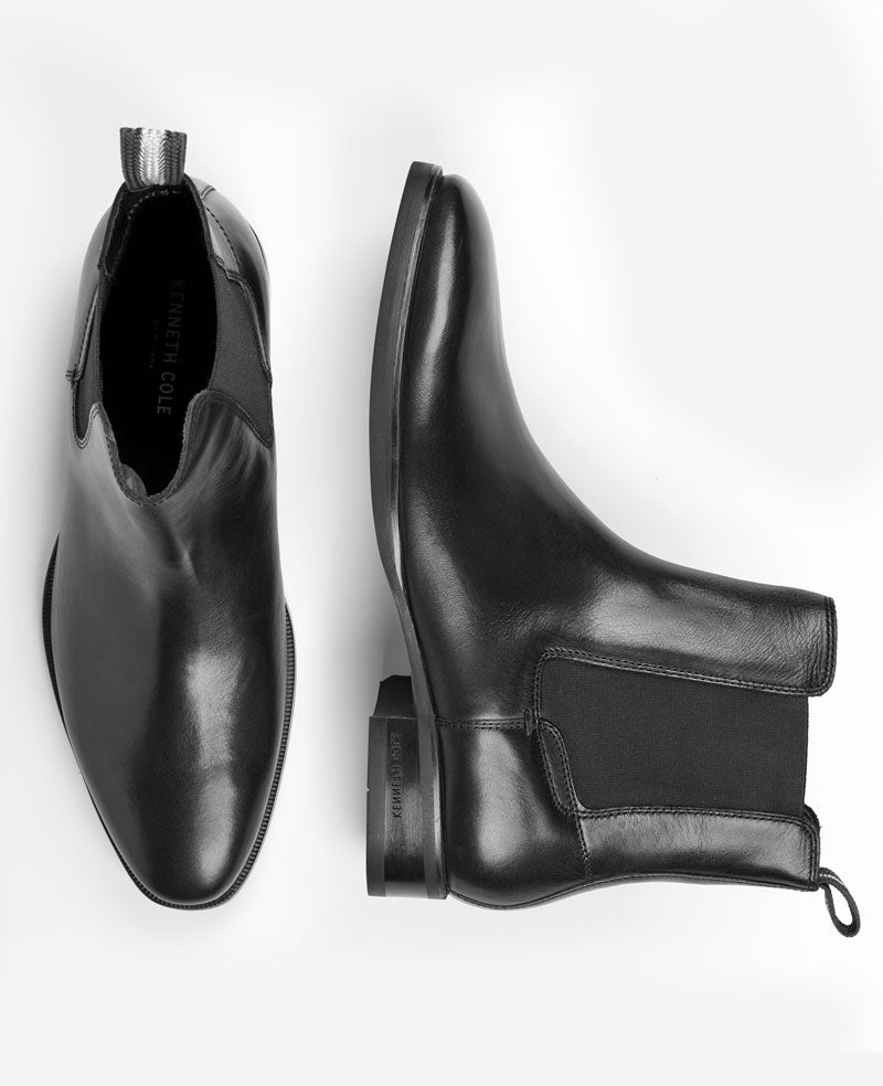 Kenneth Cole Raymond Leather Chelsea Boot for Men, Black | Kenneth Cole | BLACK LEATHER