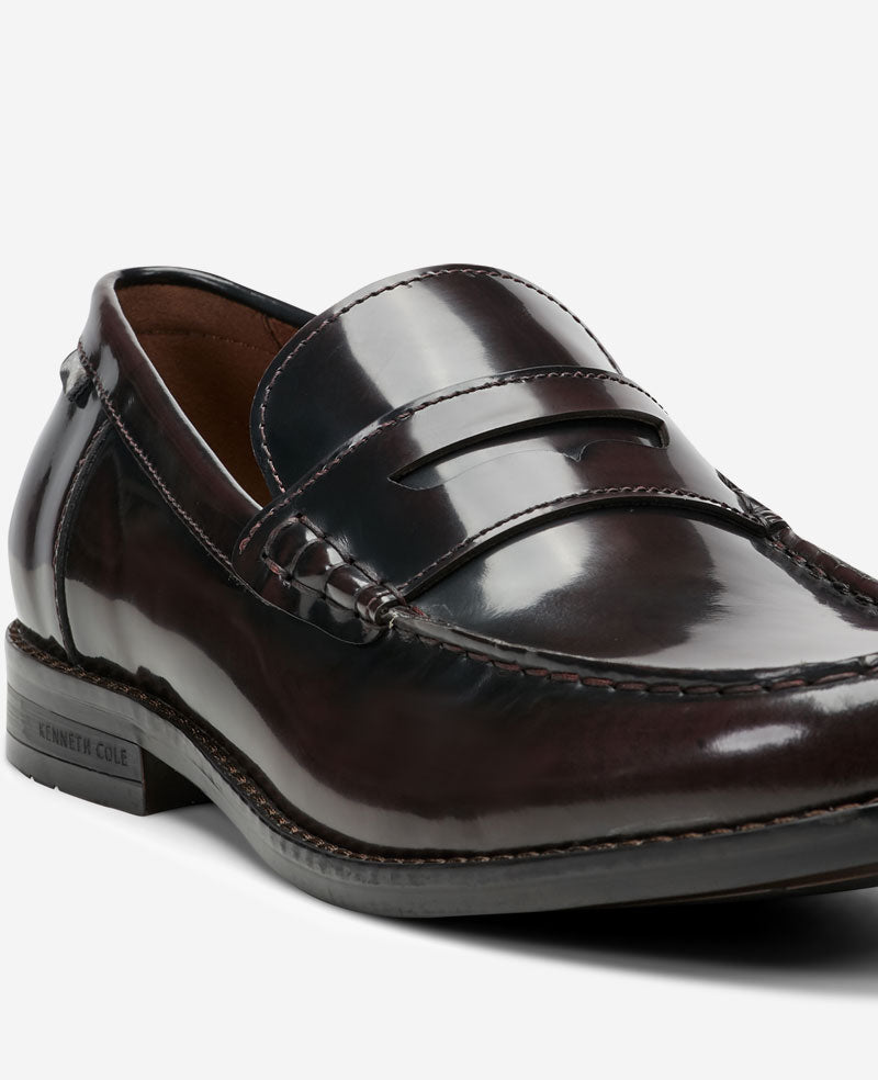 Kenneth Cole Paco Penny Loafer – Burgundy Patent Leather | Kenneth Cole | BURGUNDY LEATHER