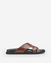 Kenneth Cole Wooper Leather Sandal | COGNAC LEATHER