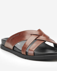 Kenneth Cole Wooper Leather Sandal | COGNAC LEATHER