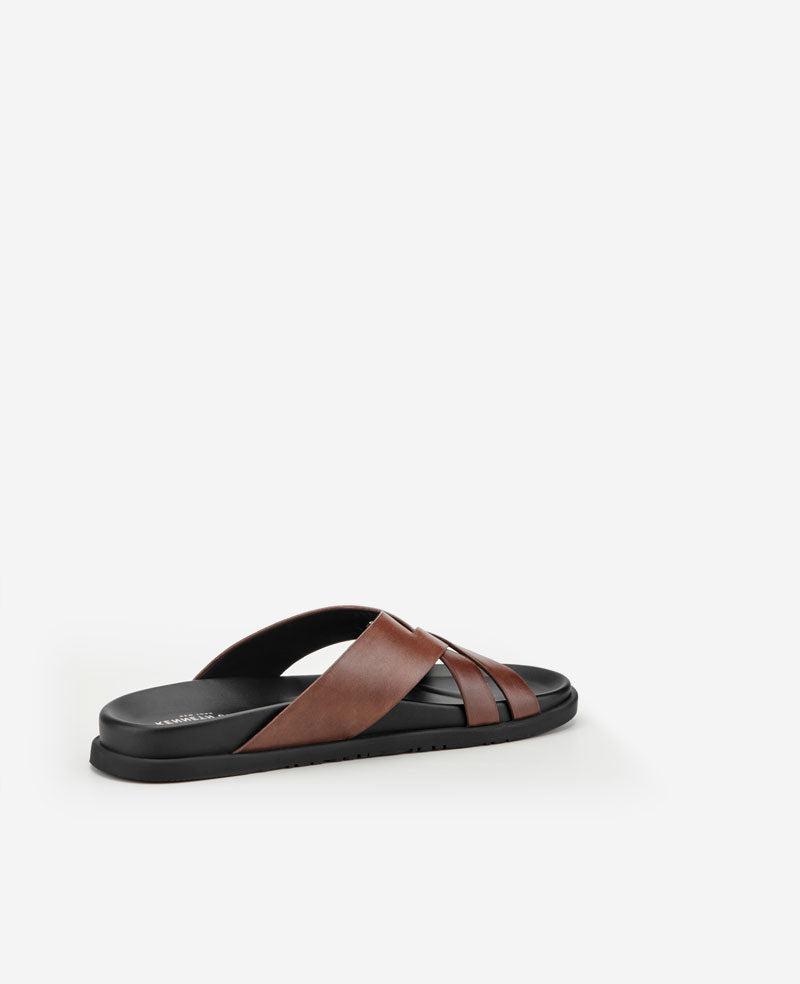 Kenneth Cole Wooper Leather Sandal | COGNAC LEATHER