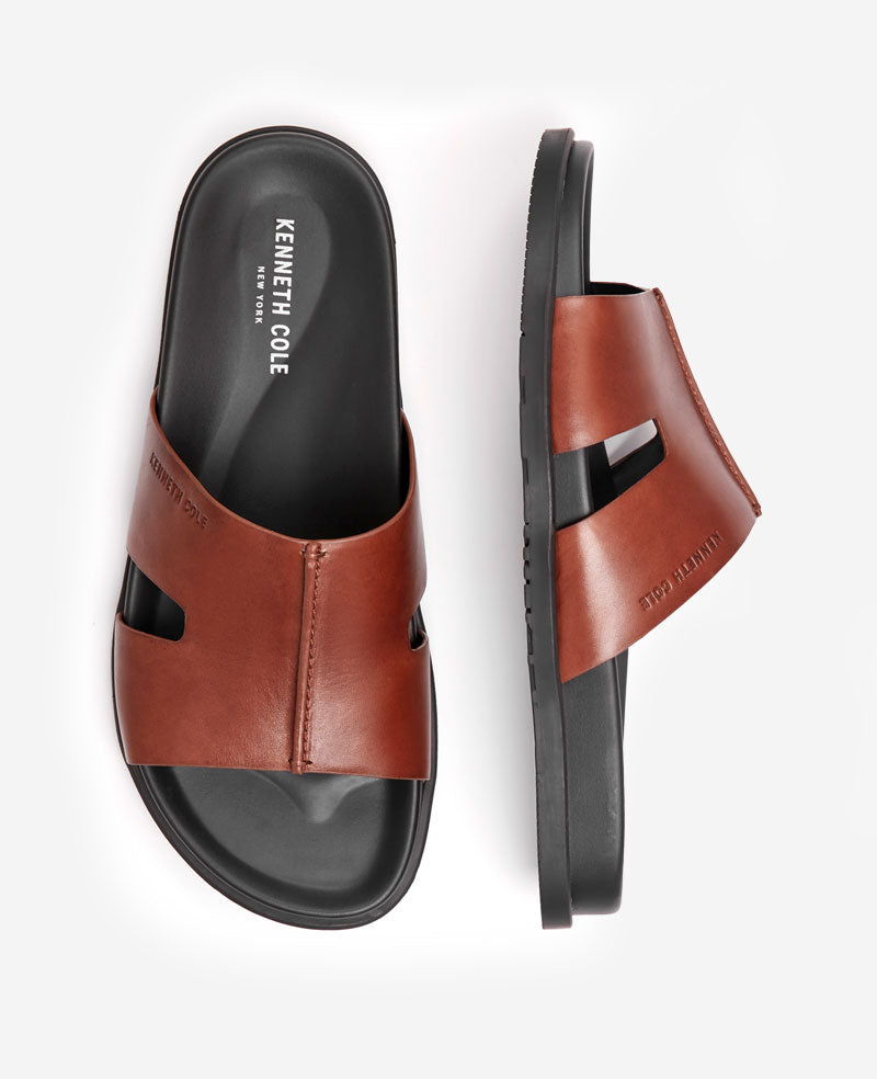 Kenneth Cole Willy Leather Sandal | COGNAC LEATHER