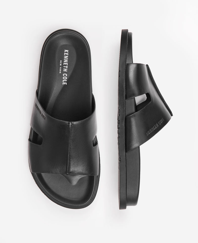 Kenneth Cole Willy Leather Sandal | BLACK LEATHER