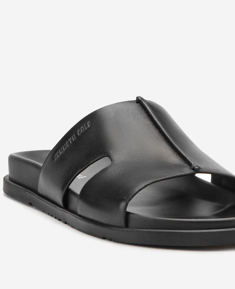 Kenneth Cole Willy Leather Sandal | BLACK LEATHER