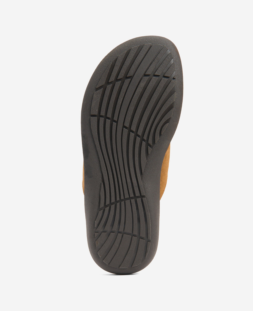 Kenneth Cole Tobacco Leather Thong Sandals – Lightweight Grip | KC | TOBACCO