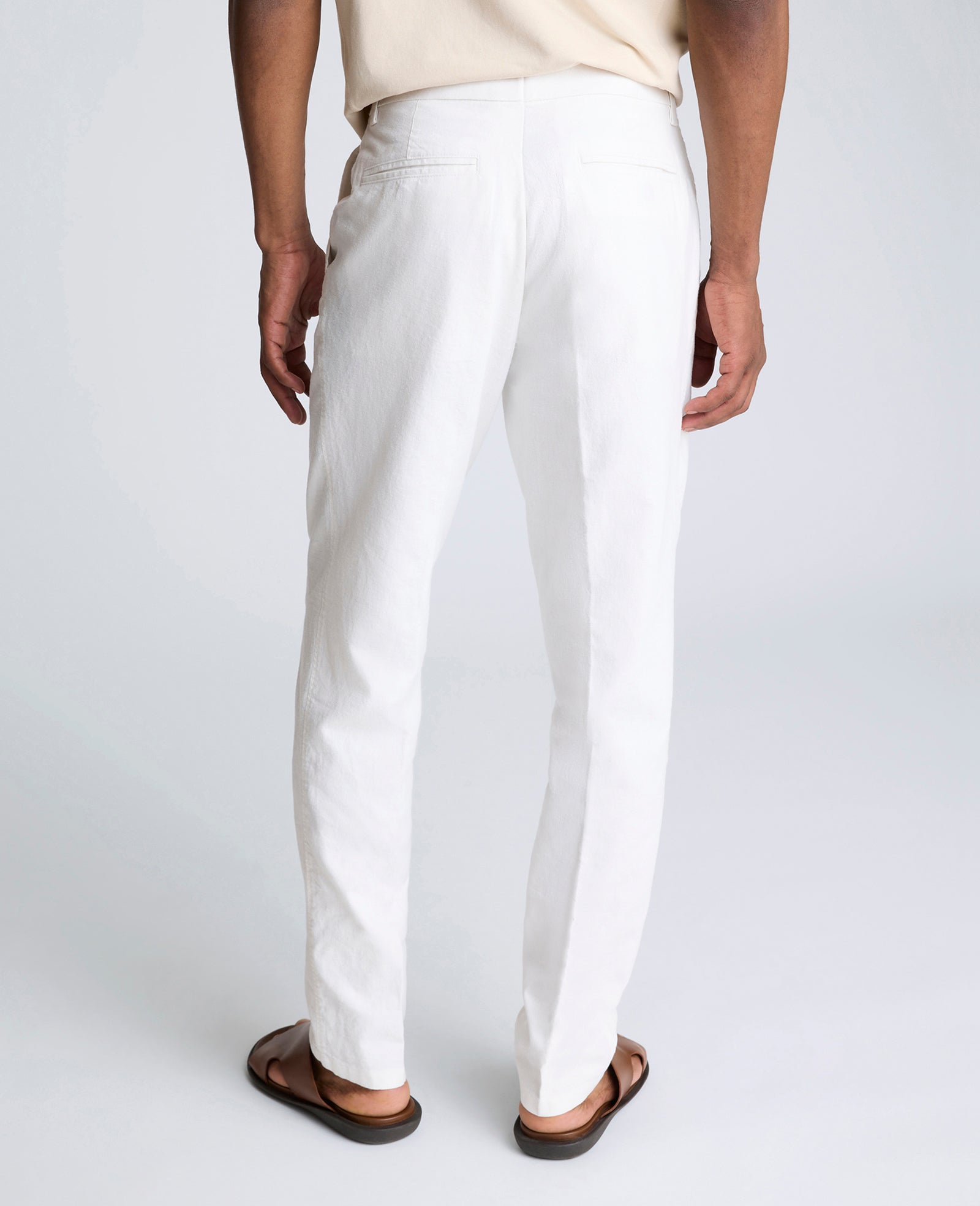Kenneth Cole Shop Men’s White Linen Slim Fit Chino Pants – Kenneth Cole | WHITE