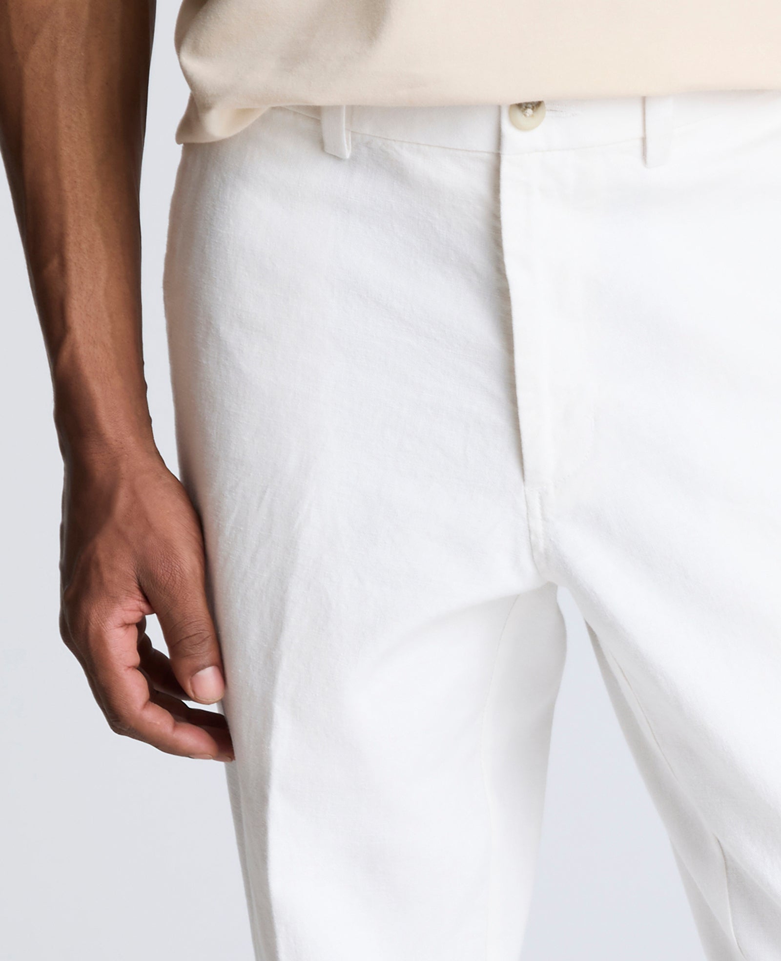 Kenneth Cole Shop Men’s White Linen Slim Fit Chino Pants – Kenneth Cole | WHITE