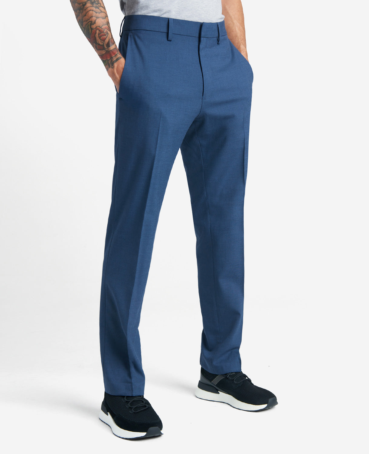 Kenneth Cole Shop Slim-Fit Stretch Twill Dress Pant – Chambray | KC | CHAMBRAY