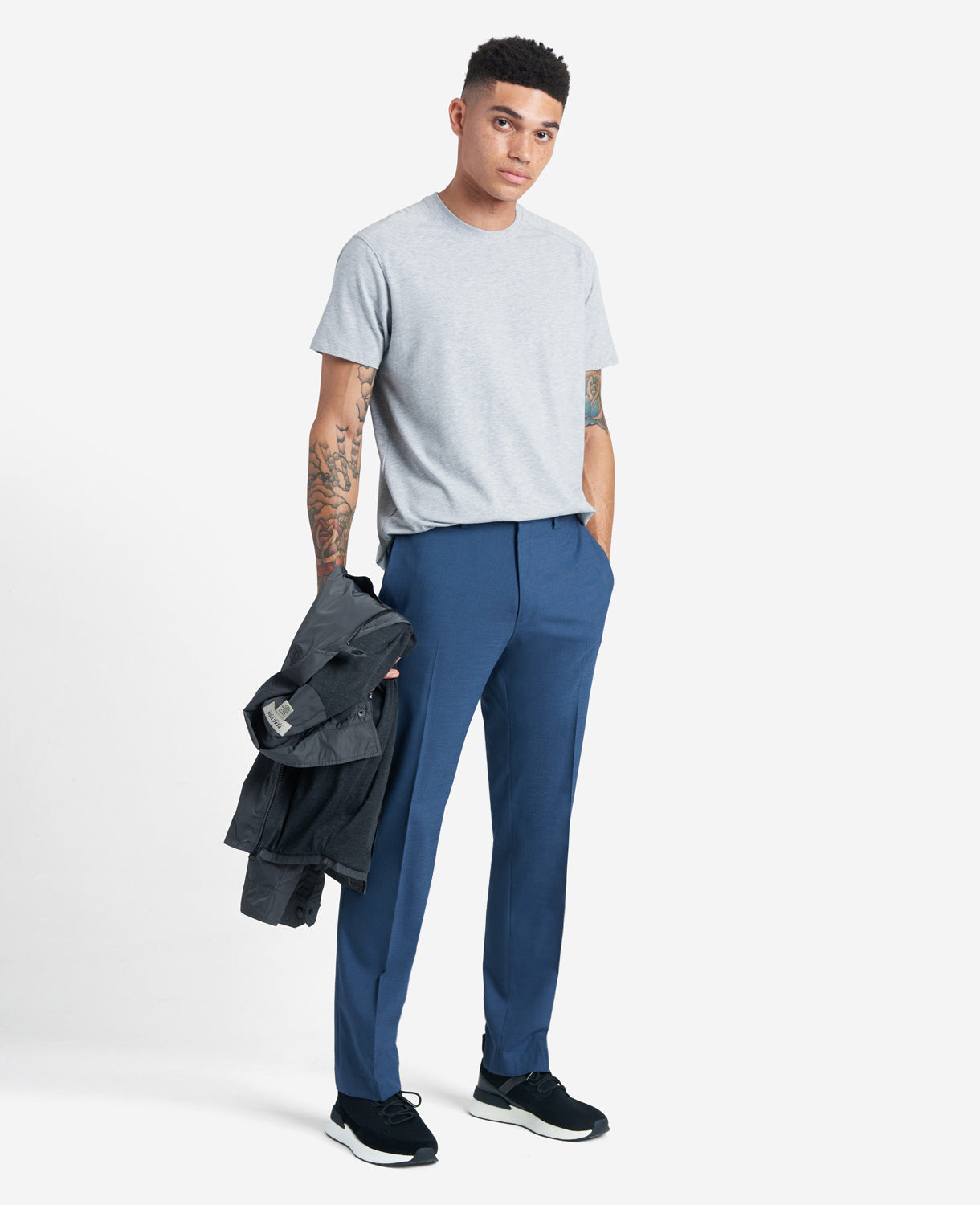 Kenneth Cole Shop Slim-Fit Stretch Twill Dress Pant – Chambray | KC | CHAMBRAY