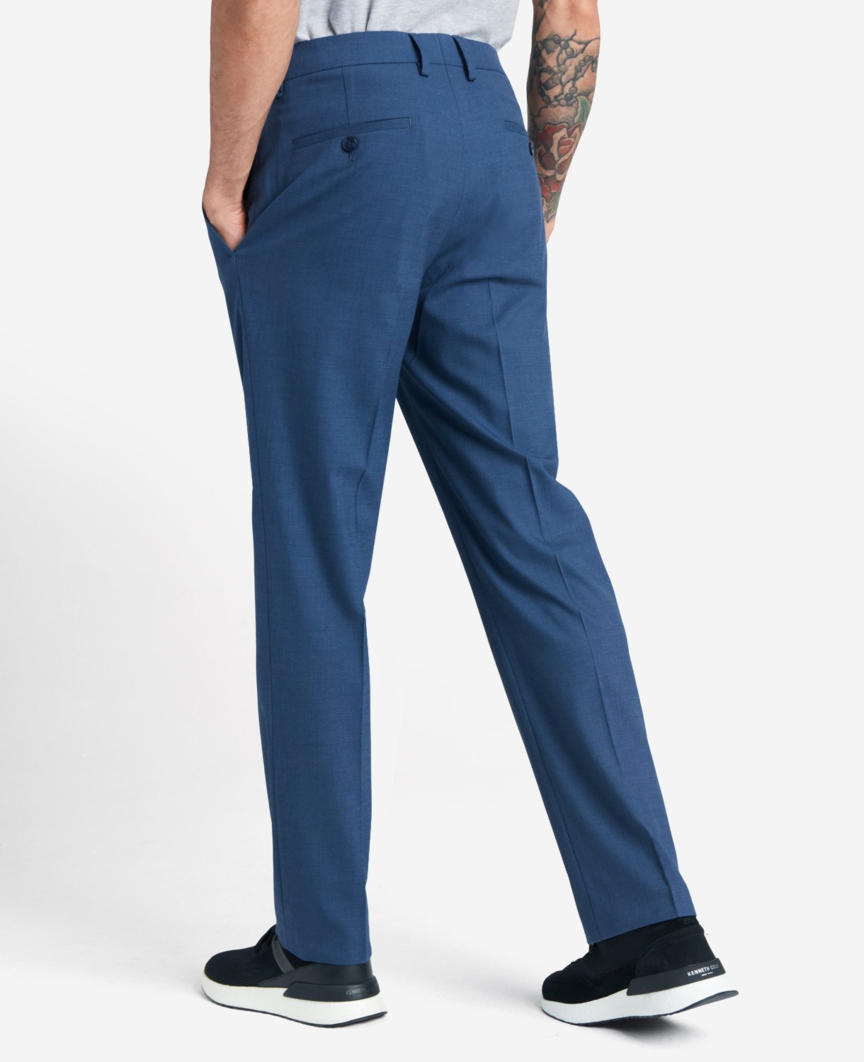 Kenneth Cole Shop Slim-Fit Stretch Twill Dress Pant – Chambray | KC | CHAMBRAY