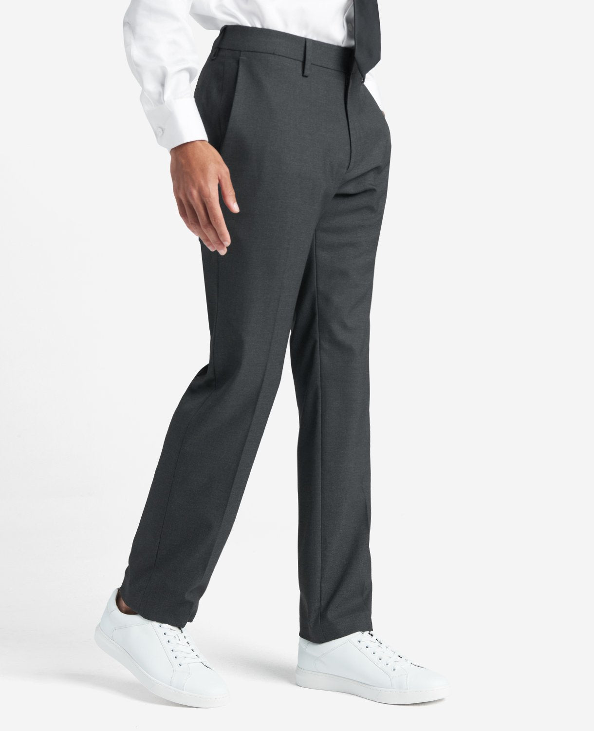 Kenneth Cole Shop Slim-Fit Stretch Twill Dress Pant – Grey | Kenneth Cole | DK. HTR. GREY