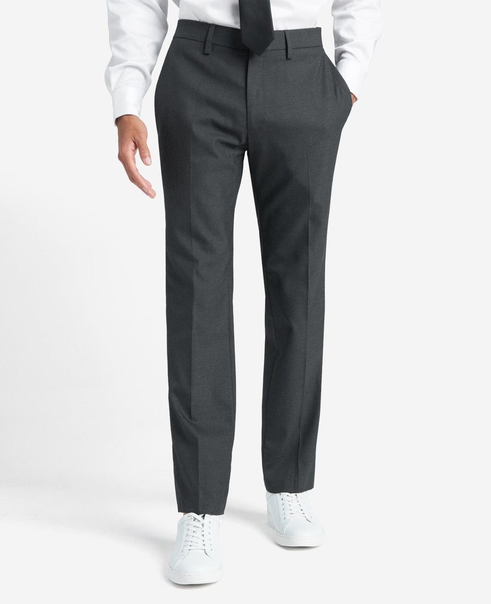 Kenneth Cole Shop Slim-Fit Stretch Twill Dress Pant – Grey | Kenneth Cole | DK. HTR. GREY