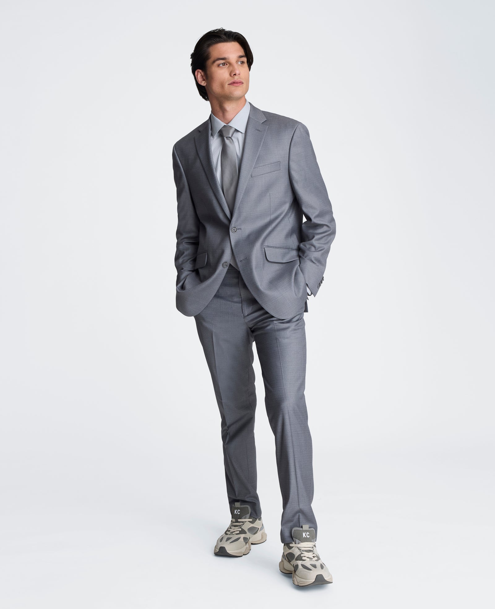 Kenneth Cole Stretch Suit Separate Pant | LIGHT GREY