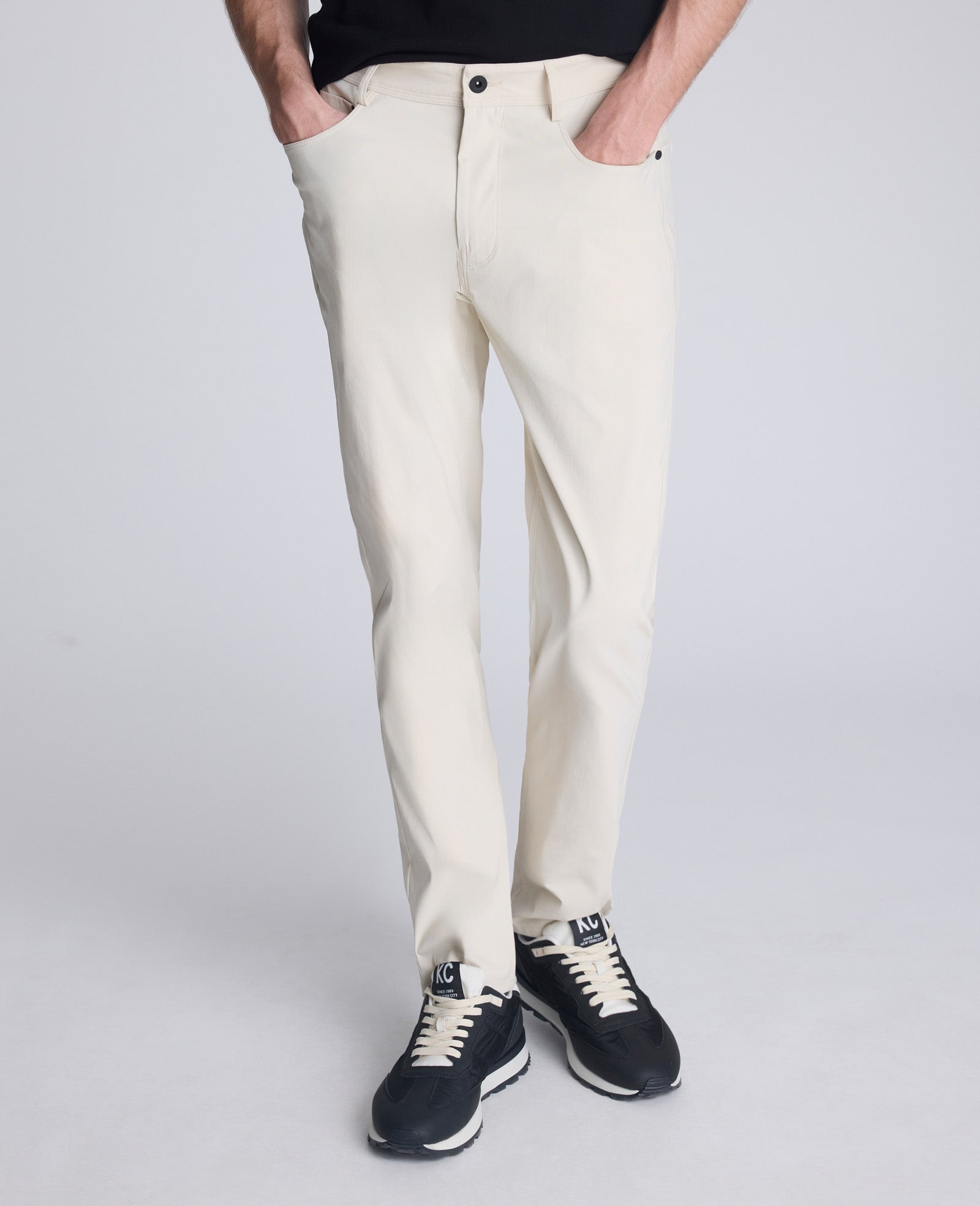 Kenneth Cole Buy Men's Slim Tapered Flex 5-Pocket Pant – Offwhite | KC | OFFWHITE