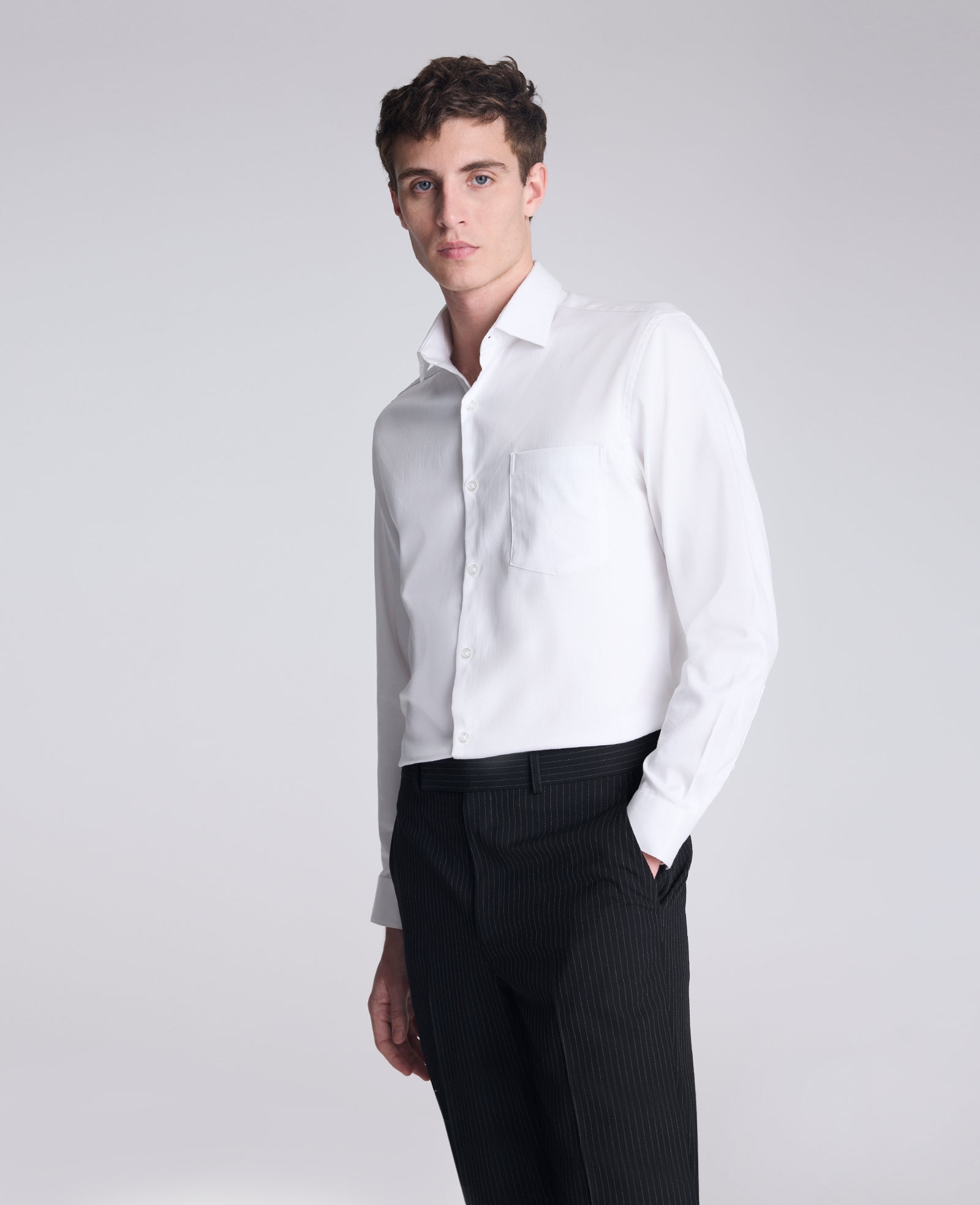 Kenneth Cole Buy Men's REACTION Slim-Fit Button-Down Dress Shirt, White | WHITE