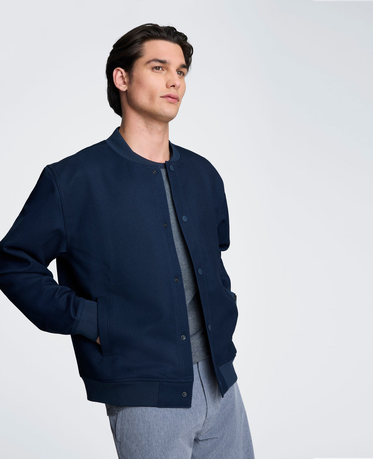 Kenneth Cole Relaxed Bomber Jacket | NAVY