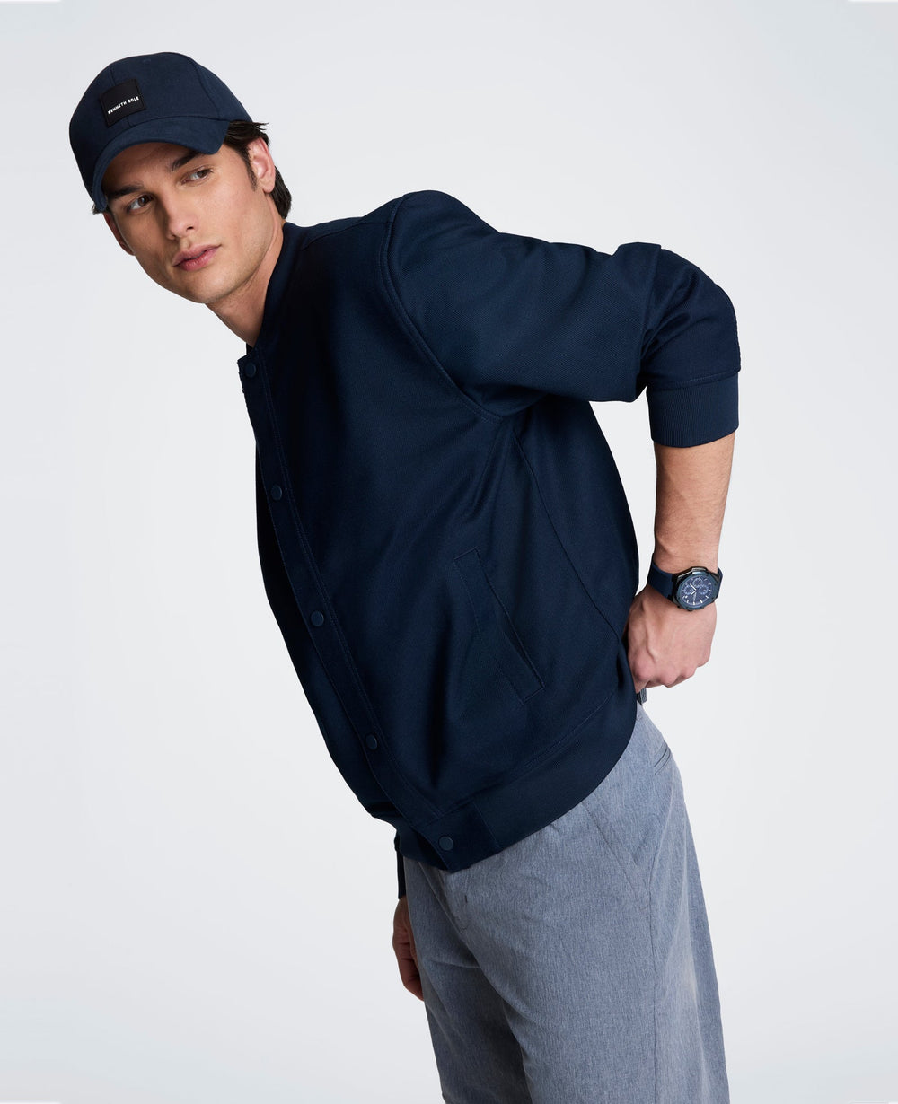 Kenneth Cole Relaxed Bomber Jacket | NAVY