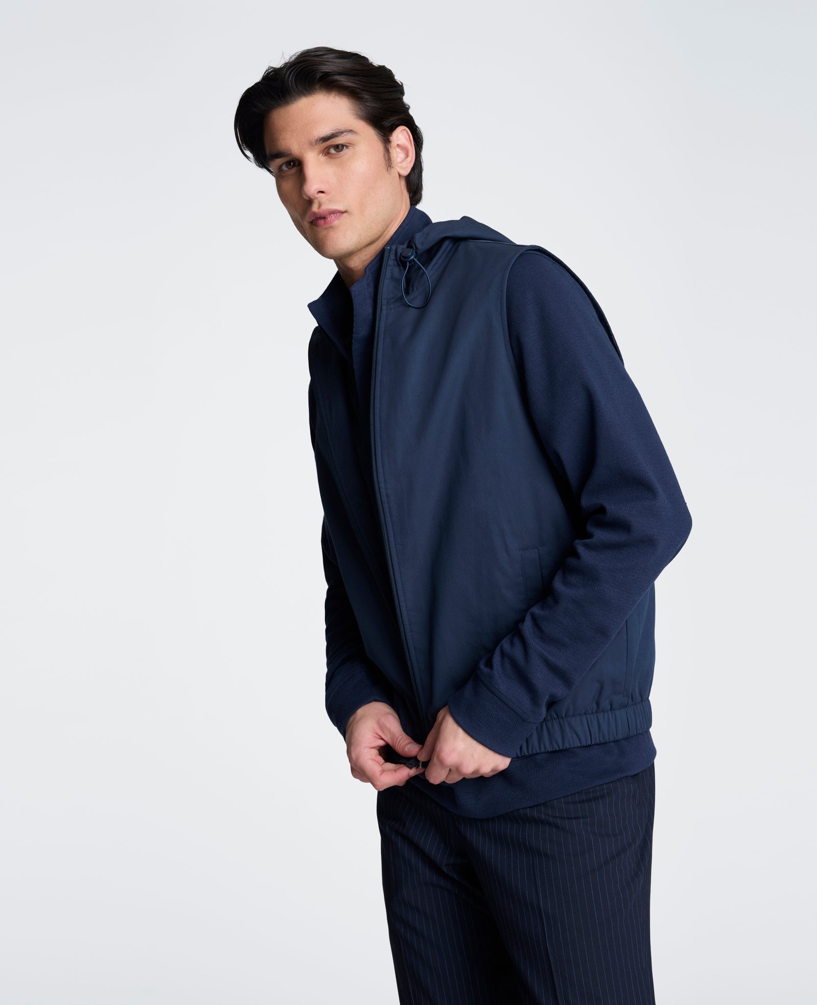 Kenneth Cole Gathered Bottom Vest | NAVY