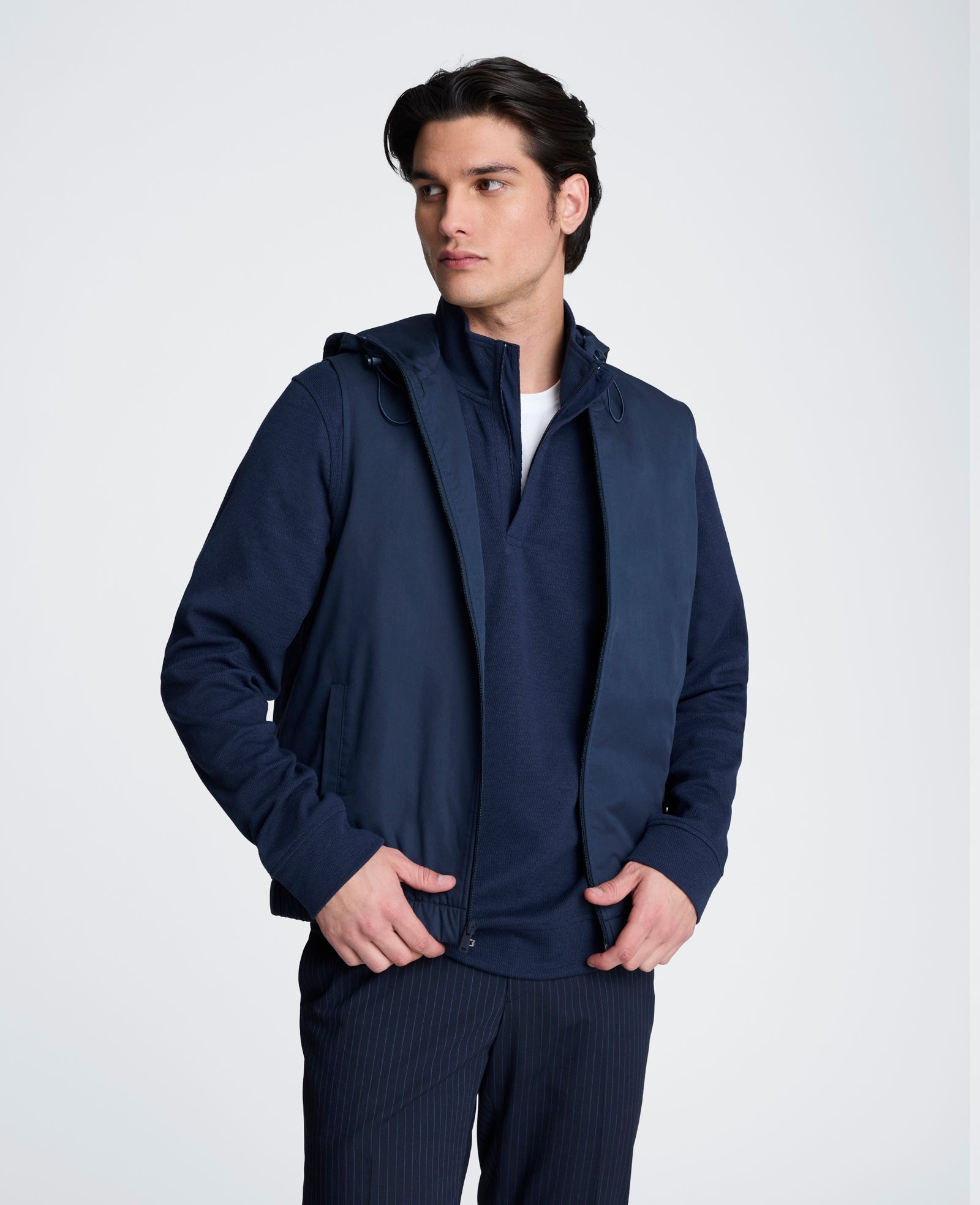 Kenneth Cole Gathered Bottom Vest | NAVY