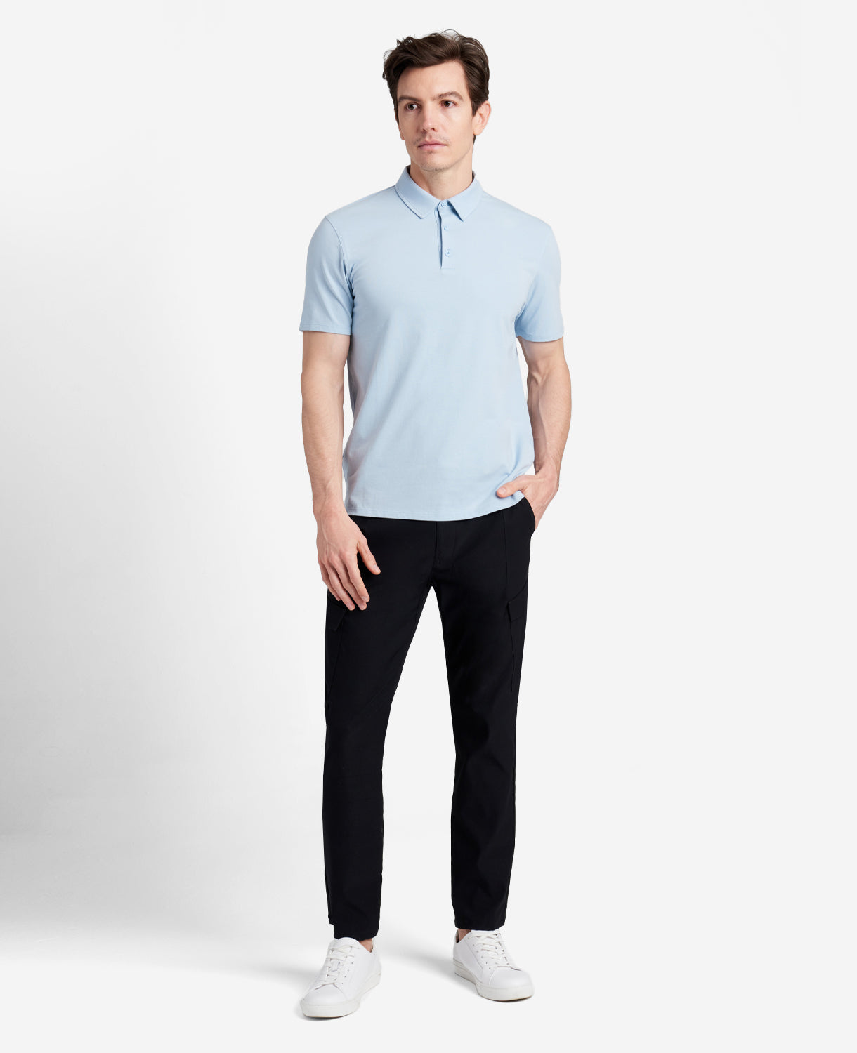 Kenneth Cole Shop Light Blue Performance Polo – Breathable & Stretch | KC | LIGHT BLUE