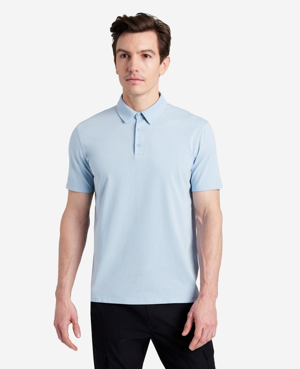 Kenneth Cole Shop Light Blue Performance Polo – Breathable & Stretch | KC | LIGHT BLUE