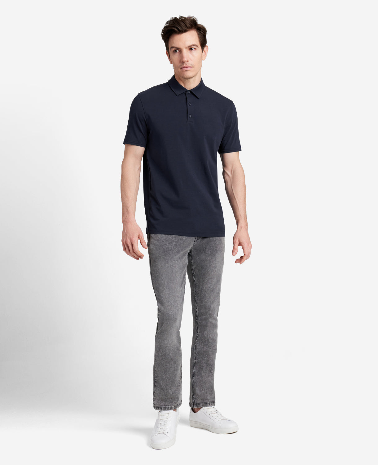 Kenneth Cole Shop Navy Performance Polo – Stretch Cotton Comfort | KC | NAVY