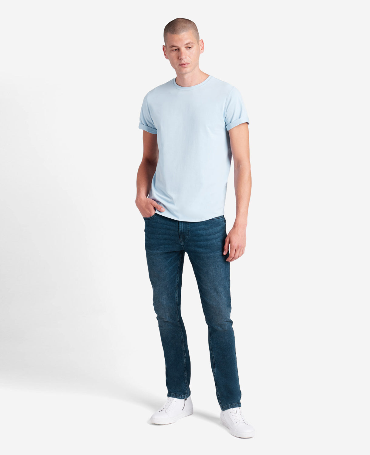 Kenneth Cole Light Blue Performance Crew Neck T-Shirt – Kenneth Cole | LIGHT BLUE