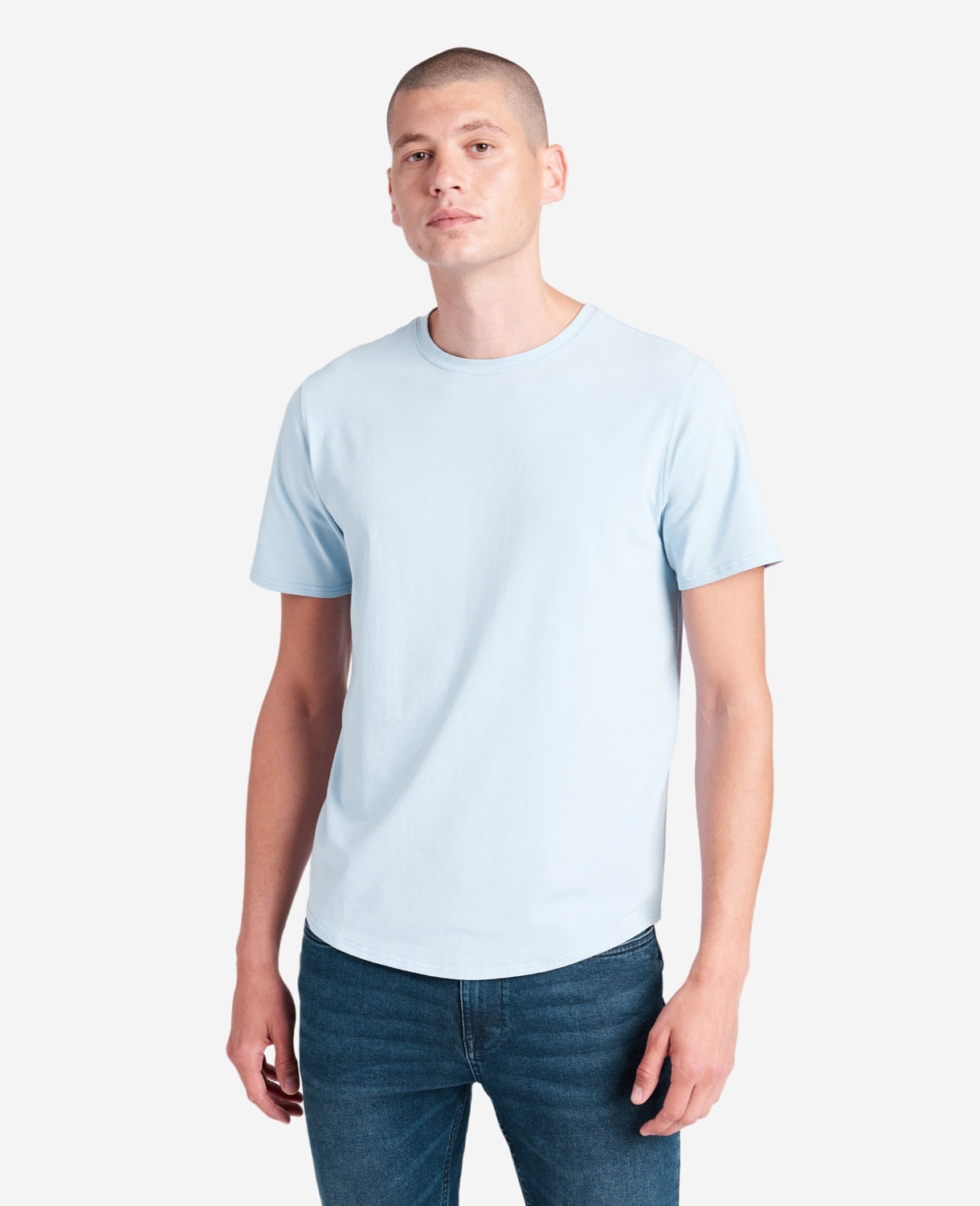Kenneth Cole Light Blue Performance Crew Neck T-Shirt – Kenneth Cole | LIGHT BLUE
