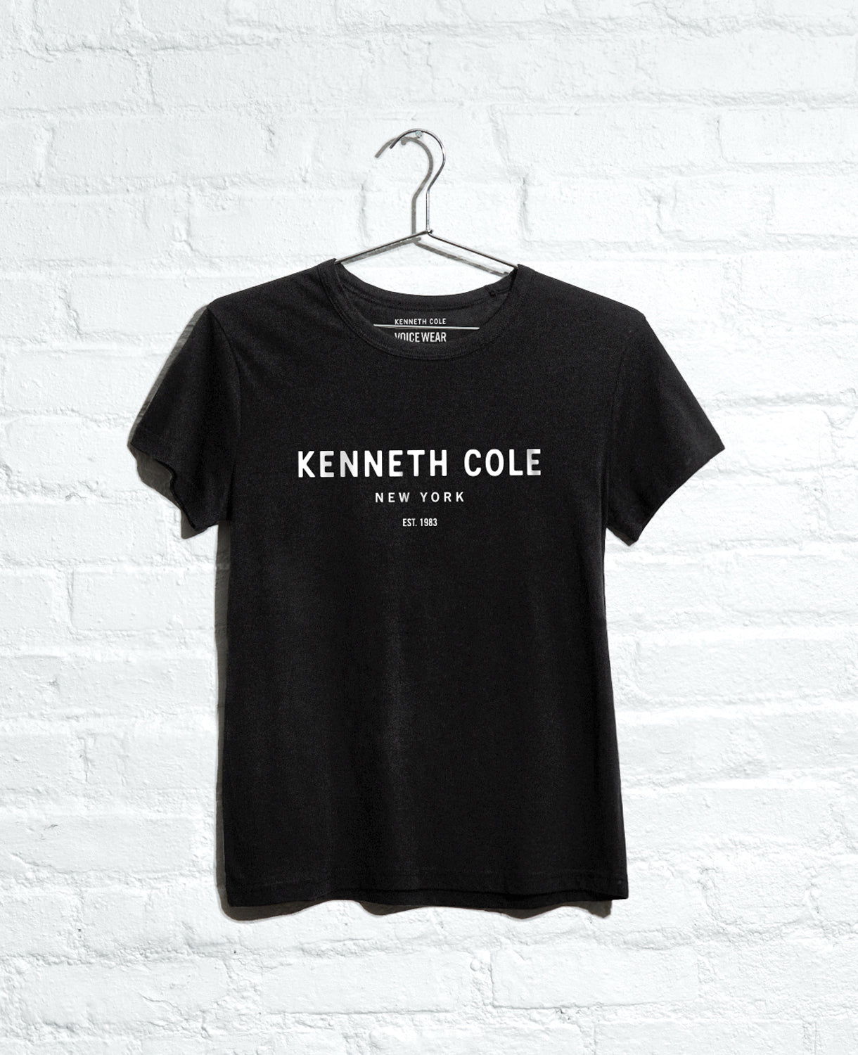 Kenneth Cole Shop 1983 Logo Tee – Black Unisex Cotton Stretch Fit | KC | BLACK