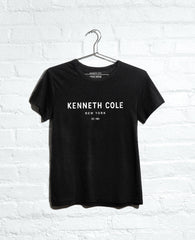 Kenneth Cole Shop 1983 Logo Tee – Black Unisex Cotton Stretch Fit | KC | BLACK