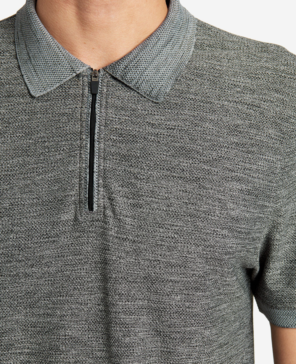 Kenneth Cole Kenneth Cole Zip-Up Knit Polo, Comfort & Style | Kenneth Cole | GREY HEATHER