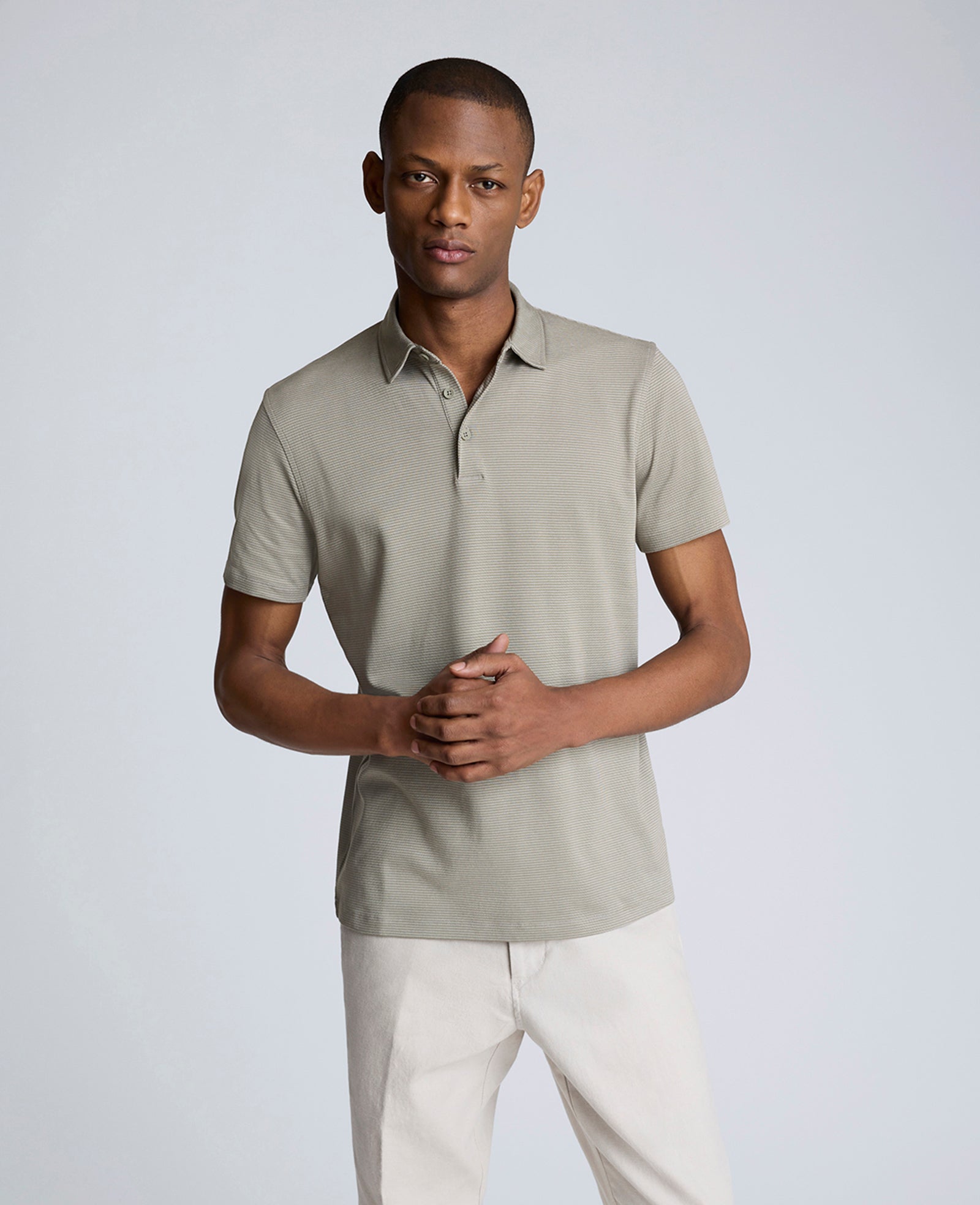 Kenneth Cole Shop Sage Two-Toned Knit Polo – Soft, Stretchy & Breathable | SAGE
