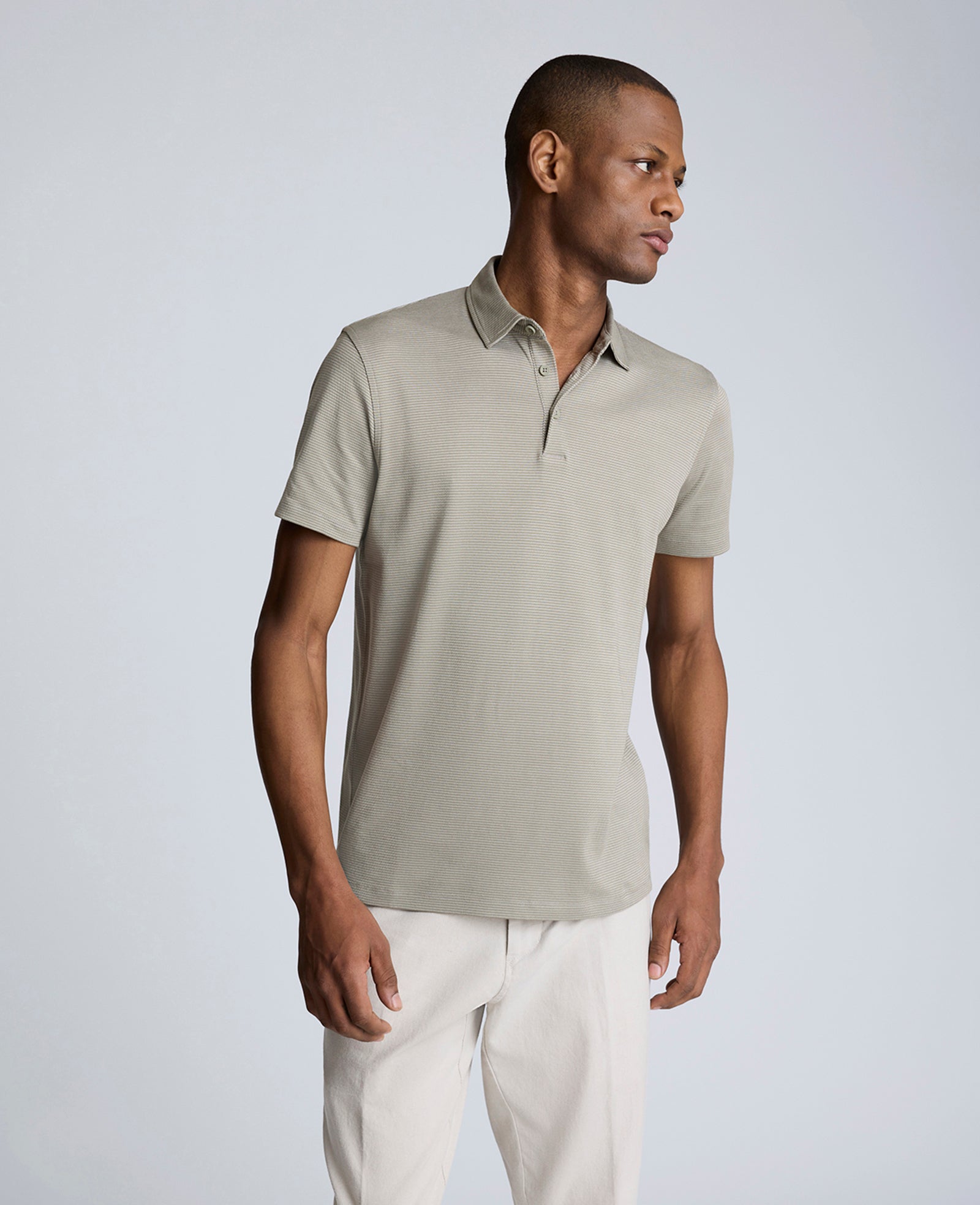 Kenneth Cole Shop Sage Two-Toned Knit Polo – Soft, Stretchy & Breathable | SAGE