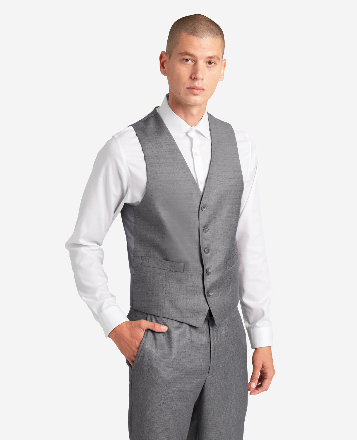 Kenneth Cole Shop Light Grey Slim-Fit Vest for Men: Kenneth Cole Reaction | LIGHT GREY
