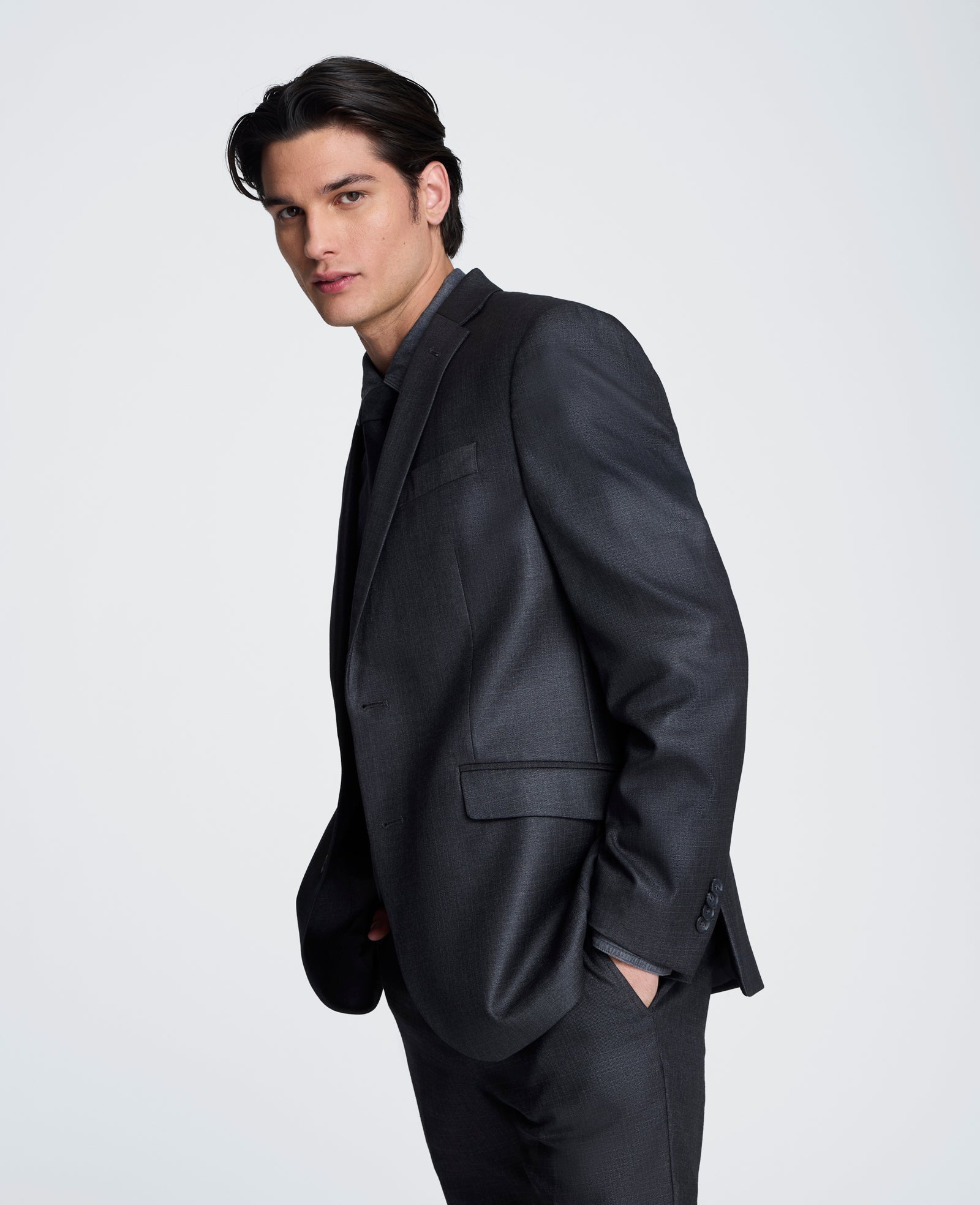 Kenneth Cole Shop Gunmetal Slim-Fit Suit Jacket for Men – Kenneth Cole | GUNMETAL