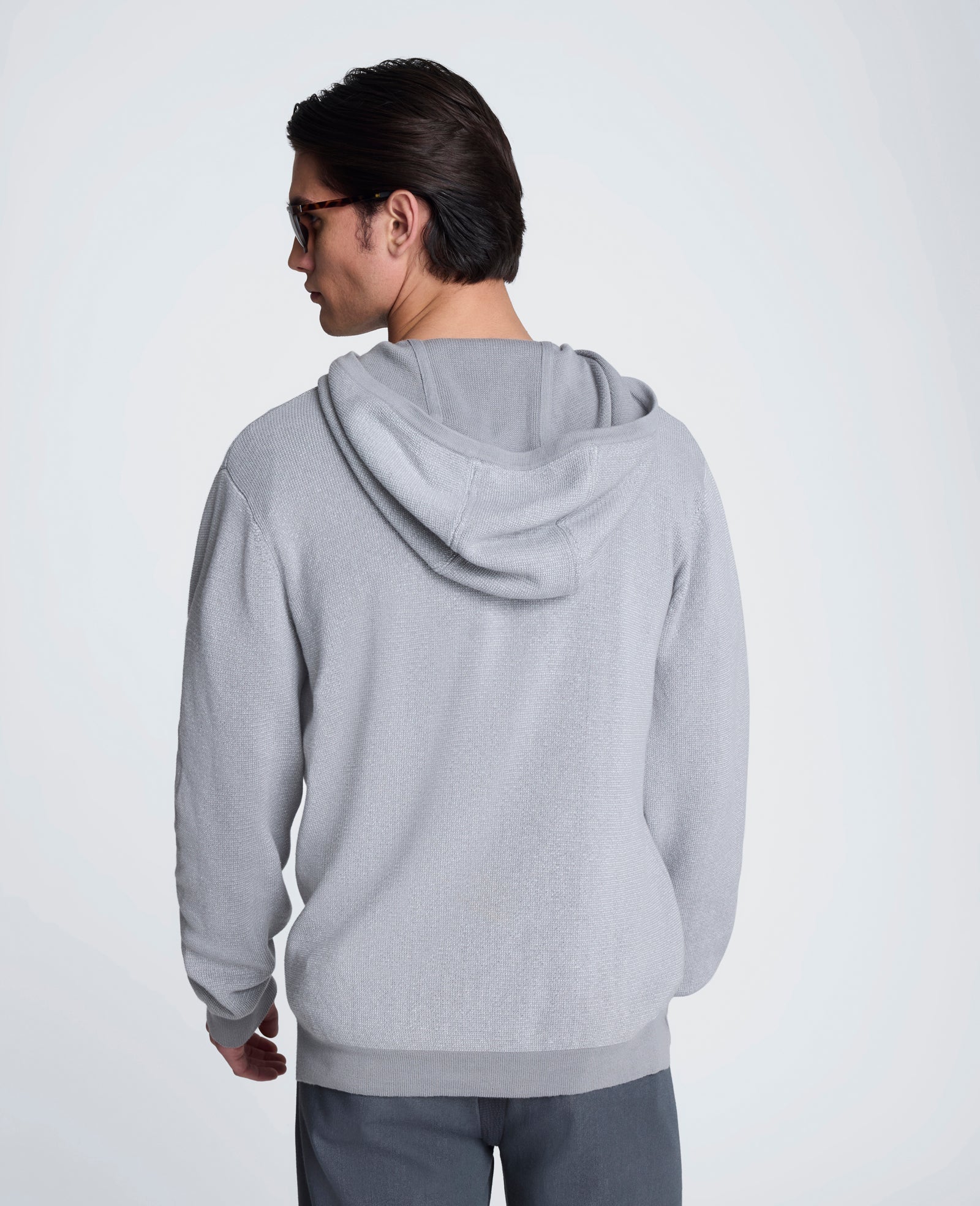 Kenneth Cole Sweater Hoodie | GREY/WHITE