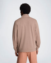 Kenneth Cole Hidden Placket Quarter Zip Sweater | DARK BEIGE