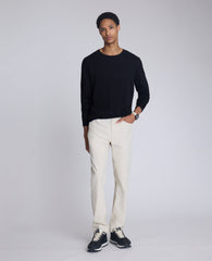 Kenneth Cole Black Crew Neck Sweater – Ribbed Cuffs & Classic Fit | KC | BLACK