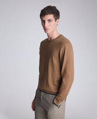 Kenneth Cole Heather Brown Crew Neck Sweater – Classic Fit | Kenneth Cole | HEATHER BROWN