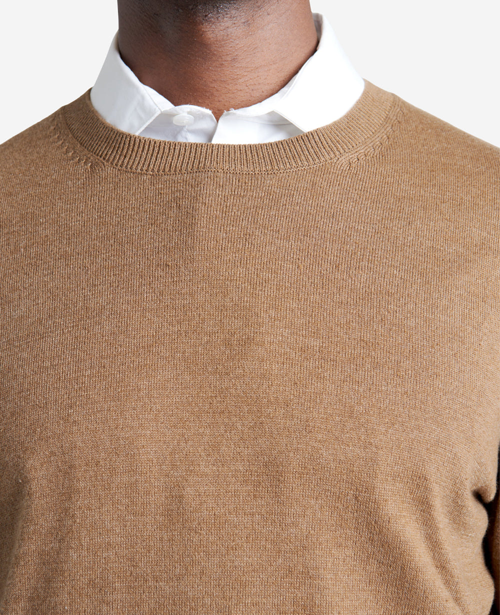 Kenneth Cole Heather Brown Crew Neck Sweater – Classic Fit | Kenneth Cole | HEATHER BROWN
