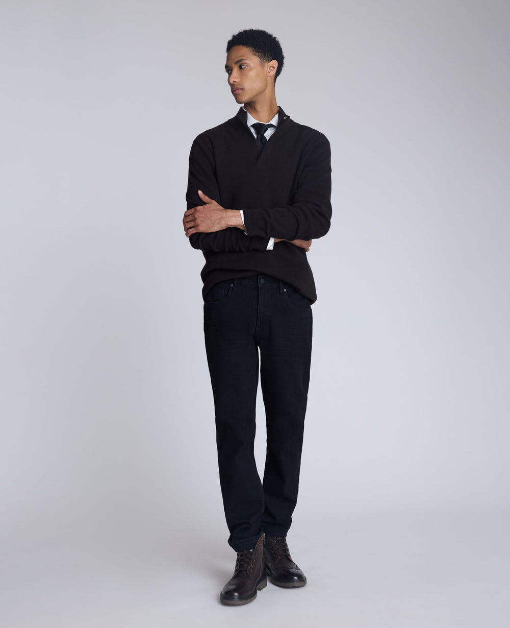 Kenneth Cole Quarterzip Pullover Sweater | DARK BROWN