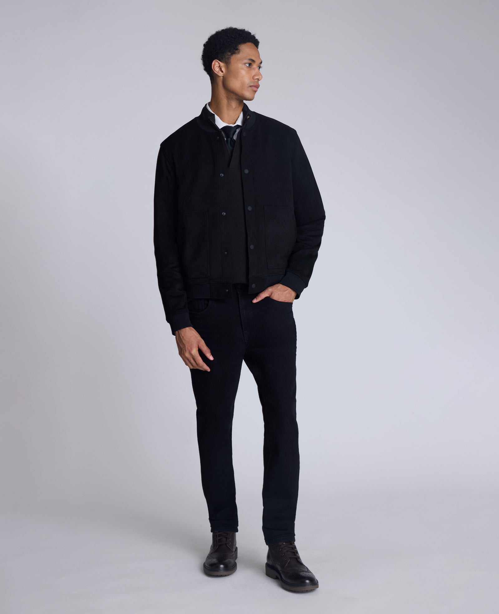 Kenneth Cole Quarterzip Pullover Sweater | DARK BROWN