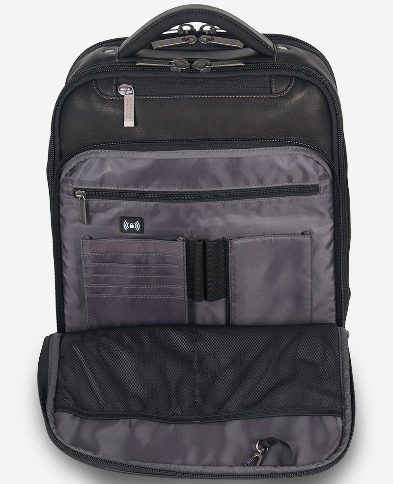 Kenneth Cole Colombian Leather Backpack | BLACK