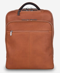 Kenneth Cole Colombian Leather Backpack | COGNAC