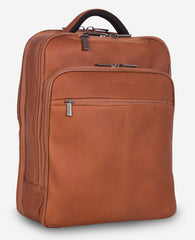 Kenneth Cole Colombian Leather Backpack | COGNAC
