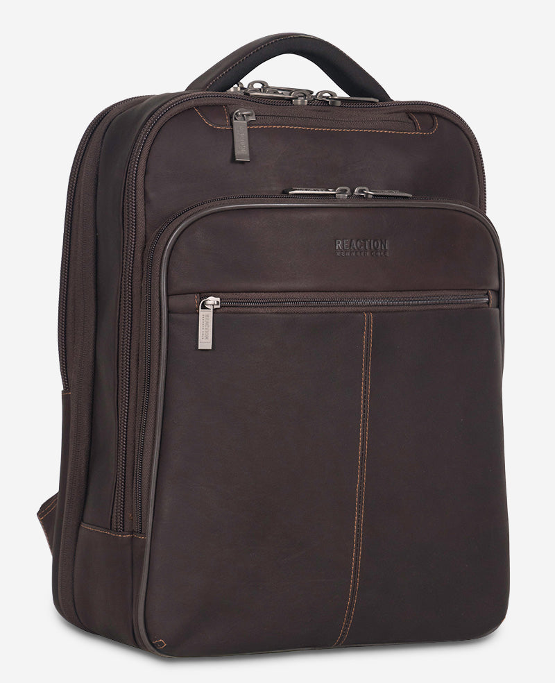 Kenneth Cole Colombian Leather Backpack | BROWN