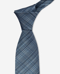 Kenneth Cole Blue Plaid Tie | NAVY