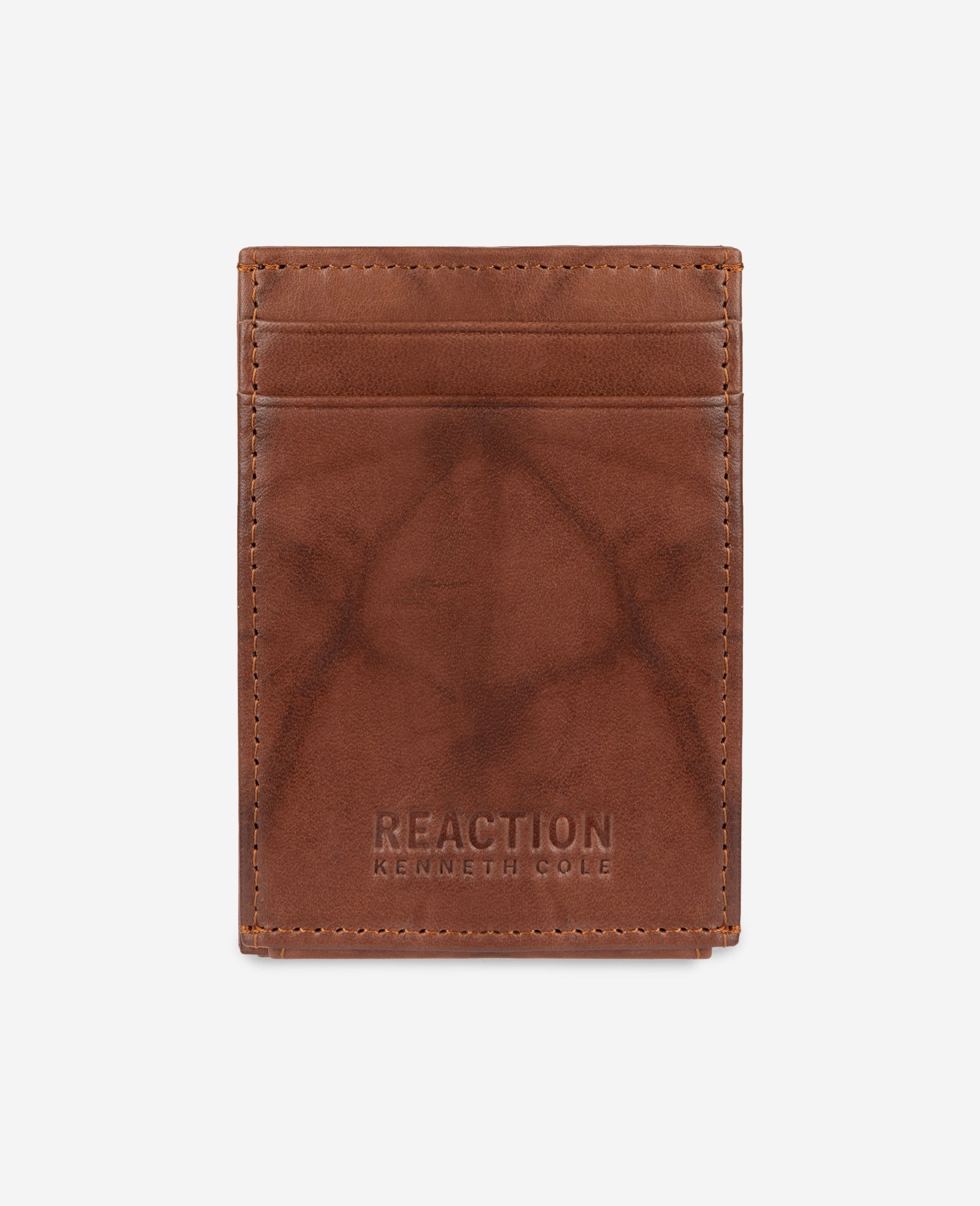 Kenneth Cole Crunch Leather Wallet | TAN