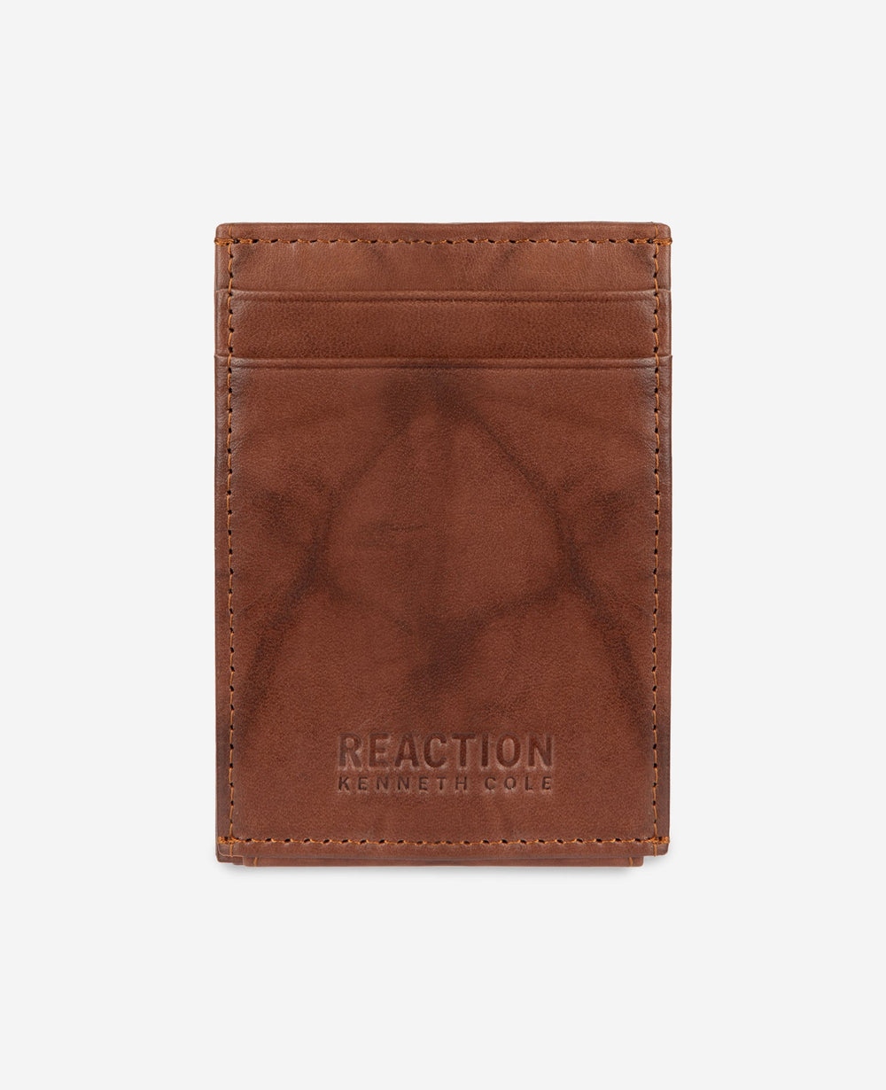 Kenneth Cole Crunch Leather Wallet | TAN