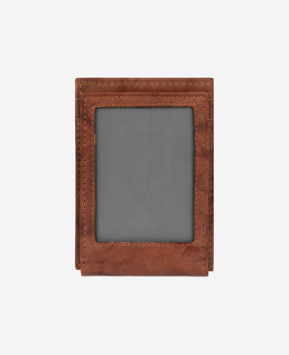 Kenneth Cole Crunch Leather Wallet | TAN